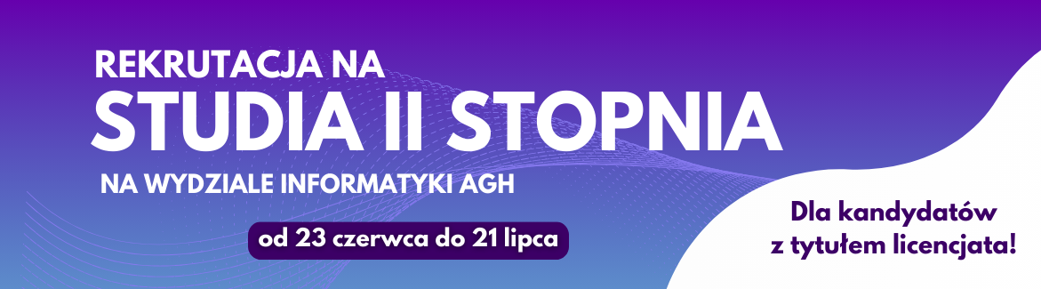 Banner Start rekrutacji na studia II stopnia image